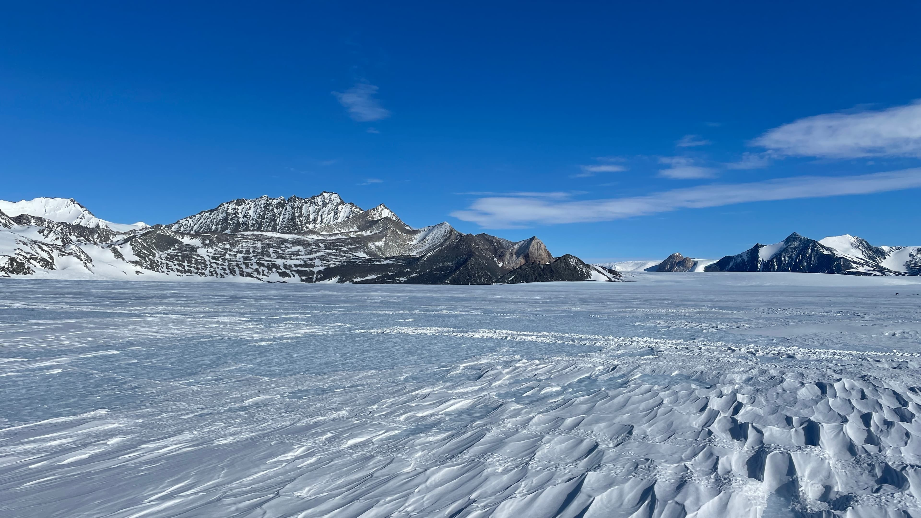 Mountain ice runway background