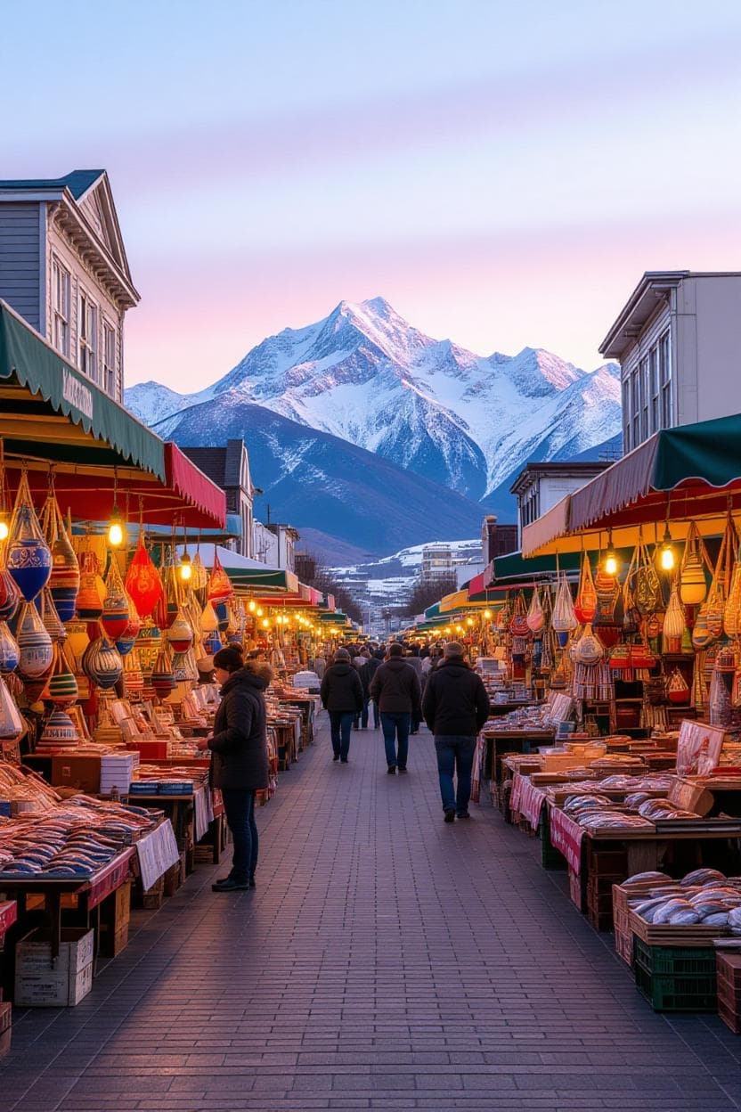 Punta Arenas town background